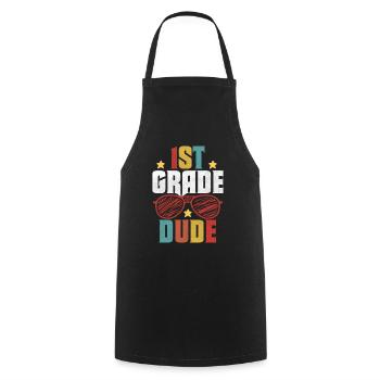 Professeur de maternelle Drôle Étudiant 1er Diplôme - Tablier de cuisine - noir - Devant - AI Model Male 185 dark (185cm)