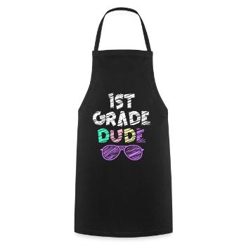 Professeur de maternelle Drôle Étudiant 1er Diplôme - Tablier de cuisine - noir - Devant - AI Model Male 185 dark (185cm)
