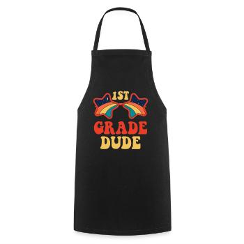 Professeur de maternelle Drôle Étudiant 1er Diplôme - Tablier de cuisine - noir - Devant - AI Model Male 185 dark (185cm)