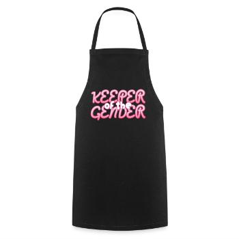 Keeper Of The Gender - Cooking Apron - black - Front - AI Model Male 185 dark (185cm)