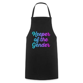 Keeper Of The Gender - Cooking Apron - black - Front - AI Model Male 185 dark (185cm)