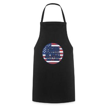 L’Amérique Un pays si grand Patriotique américain - Tablier de cuisine - noir - Devant - AI Model Male 185 dark (185cm)