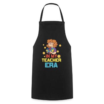 In My Teaching Era Teaching - Cooking Apron - black - Front - AI Model Male 185 dark (185cm)