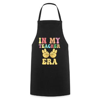 In My Teaching Era Teaching - Cooking Apron - black - Front - AI Model Male 185 dark (185cm)