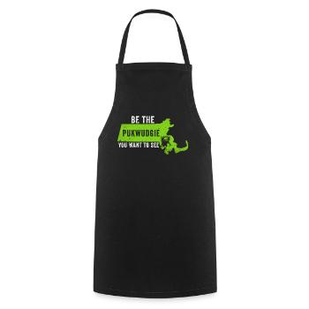 Pukwudgie Cryptid Folklore Myths - Cooking Apron - black - Front - AI Model Male 185 dark (185cm)