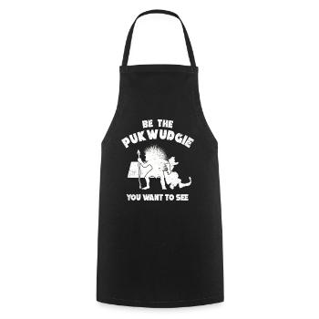 Pukwudgie Cryptid Folklore Myths - Cooking Apron - black - Front - AI Model Male 185 dark (185cm)