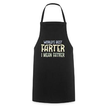 Le meilleur pète du monde, je veux dire mon père - Tablier de cuisine - noir - Devant - AI Model Male 185 dark (185cm)