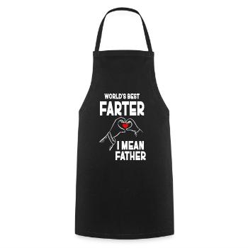 Le meilleur pète du monde, je veux dire mon père - Tablier de cuisine - noir - Devant - AI Model Male 185 dark (185cm)