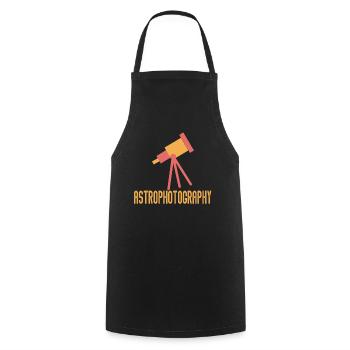 Astronomy Astrophotographer Stargazing - Cooking Apron - black - Front - AI Model Male 185 dark (185cm)