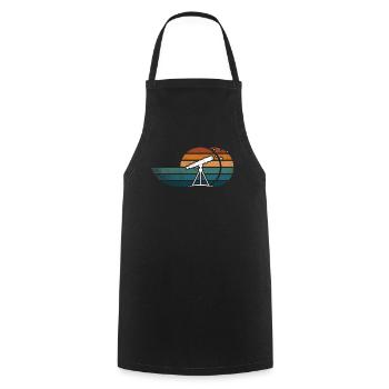 Astronomy Astrophotographer Stargazing - Cooking Apron - black - Front - AI Model Male 185 dark (185cm)