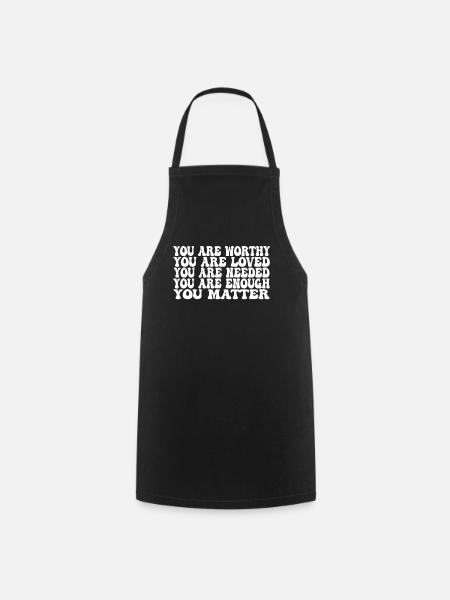 Depression and Bipolar Awareness: - Cooking Apron - black