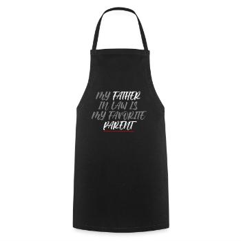 Favorite Son and Father Family Fun - A - Cooking Apron - black - Front - AI Model Male 185 dark (185cm)