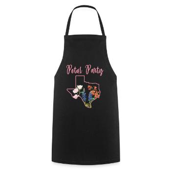 Wildflower Fields Wildflowers Bluebonnet - Cooking Apron - black - Front - AI Model Male 185 dark (185cm)