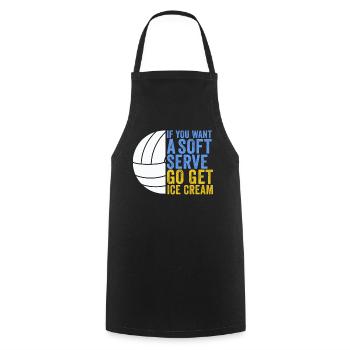 Si vous voulez une portion molle, procurez-vous de la crème glacée - Tablier de cuisine - noir - Devant - AI Model Male 185 dark (185cm)