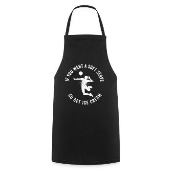 Si vous voulez une portion molle, procurez-vous de la crème glacée - Tablier de cuisine - noir - Devant - AI Model Male 185 dark (185cm)