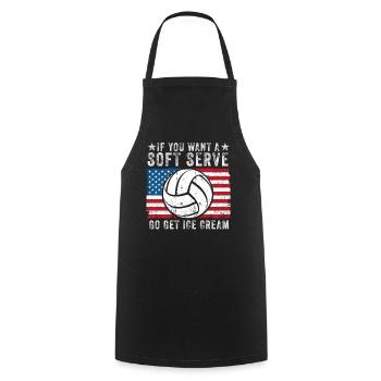 Si vous voulez une portion molle, procurez-vous de la crème glacée - Tablier de cuisine - noir - Devant - AI Model Male 185 dark (185cm)