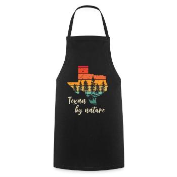 Wildflower Fields Wildflowers Bluebonnet - Cooking Apron - black - Front - AI Model Male 185 dark (185cm)