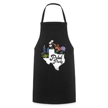 Wildflower Fields Wildflowers Bluebonnet - Cooking Apron - black - Front - AI Model Male 185 dark (185cm)