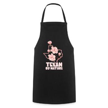 Wildflower Fields Wildflowers Bluebonnet - Cooking Apron - black - Front - AI Model Male 185 dark (185cm)