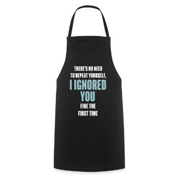 Il n’est pas nécessaire de vous répéter - Tablier de cuisine - noir - Devant - AI Model Male 185 dark (185cm)