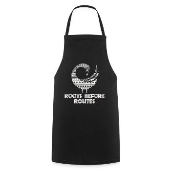Symbole Sankofa Adinkra Ghana Noir - Tablier de cuisine - noir - Devant - AI Model Male 185 dark (185cm)