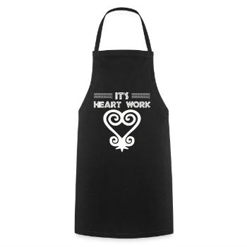Symbole Sankofa Adinkra Ghana Noir - Tablier de cuisine - noir - Devant - AI Model Male 185 dark (185cm)