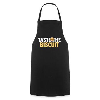 Taste The Biscuit Taste The Goodness - Cooking Apron - black - Front - AI Model Male 185 dark (185cm)