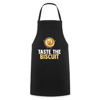 Taste The Biscuit Taste The Goodness - Cooking Apron - black - Front - AI Model Male 185 dark (185cm)