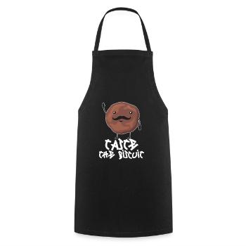 Taste The Biscuit Taste The Goodness - Cooking Apron - black - Front - AI Model Male 185 dark (185cm)
