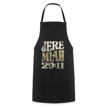 Jeremiah 29:11 Bible Verse Christian - Cooking Apron - black - Front - AI Model Male 185 dark (185cm)