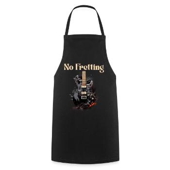 No Fretting Funny Quote Guitar Teacher - Cooking Apron - black - Front - AI Model Male 185 dark (185cm)