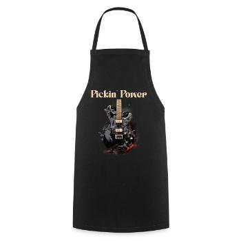 Pickin'power Funny Quote Guitar Teacher - Cooking Apron - black - Front - AI Model Male 185 dark (185cm)