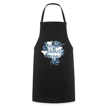 Wildflower Fields Wildflowers Bluebonnet - Cooking Apron - black - Front - AI Model Male 185 dark (185cm)