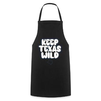 Wildflower Fields Wildflowers Bluebonnet - Cooking Apron - black - Front - AI Model Male 185 dark (185cm)