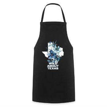 Wildflower Fields Wildflowers Bluebonnet - Cooking Apron - black - Front - AI Model Male 185 dark (185cm)