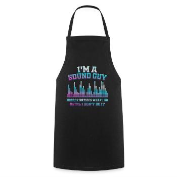 Sound Guy Not A Magician - Cooking Apron - black - Front - AI Model Male 185 dark (185cm)