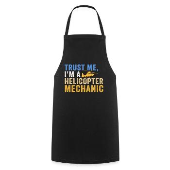 Trust Me I'm A Helicopter Mechanic - Cooking Apron - black - Front - AI Model Male 185 dark (185cm)