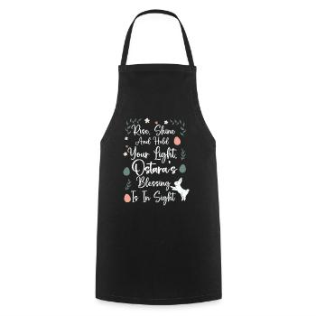Ostara Witch Moon Eostre Spring Eastern - Cooking Apron - black - Front - AI Model Male 185 dark (185cm)