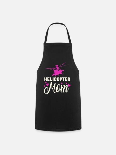 Helikopter Eltern Lustige Helikoptermutter - Kochschürze - Schwarz