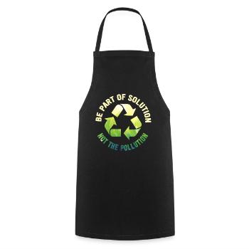 No Littering Anti Littering Earth Day - Cooking Apron - black - Front - AI Model Male 185 dark (185cm)