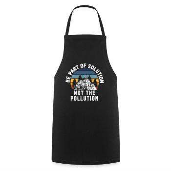No Littering Anti Littering Earth Day - Cooking Apron - black - Front - AI Model Male 185 dark (185cm)