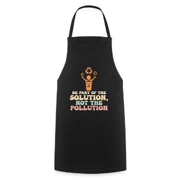 No Littering Anti Littering Earth Day - Cooking Apron - black - Front - AI Model Male 185 dark (185cm)