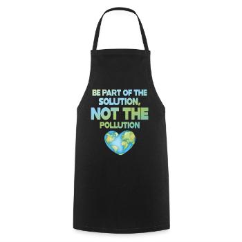 No Littering Anti Littering Earth Day - Cooking Apron - black - Front - AI Model Male 185 dark (185cm)