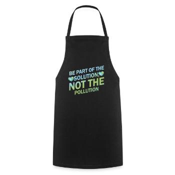 No Littering Anti Littering Earth Day - Cooking Apron - black - Front - AI Model Male 185 dark (185cm)