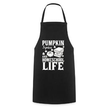 Pumpkin Spice And Homeschool Life - Cooking Apron - black - Front - AI Model Male 185 dark (185cm)