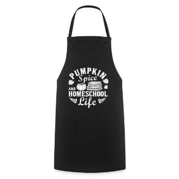 Pumpkin Spice And Homeschool Life - Cooking Apron - black - Front - AI Model Male 185 dark (185cm)