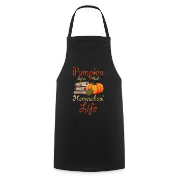 Pumpkin Spice et la vie à la maison - Tablier de cuisine - noir - Devant - AI Model Male 185 dark (185cm)