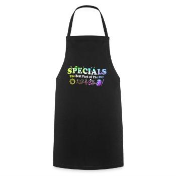 Spéciaux La meilleure partie de la journée - Tablier de cuisine - noir - Devant - AI Model Male 185 dark (185cm)