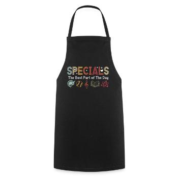 Spéciaux La meilleure partie de la journée - Tablier de cuisine - noir - Devant - AI Model Male 185 dark (185cm)