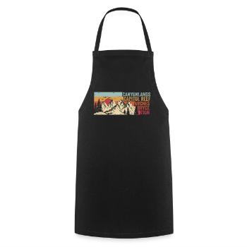 Explore Utah National Parks Mountains - Cooking Apron - black - Front - AI Model Male 185 dark (185cm)